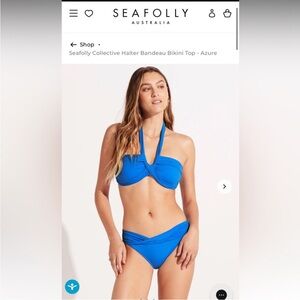 Seafolly Black Bikini Top